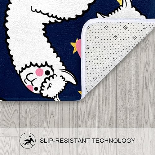 Miniatura 7 de Alpaca Heart Star juego de cortina de ducha impermeable y tapete de poliéster con ganchos 708 x 708 pulgadas