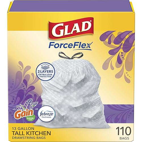 Glad ForceFlex Tall Kitchen Trash Bags (Pack of 110)