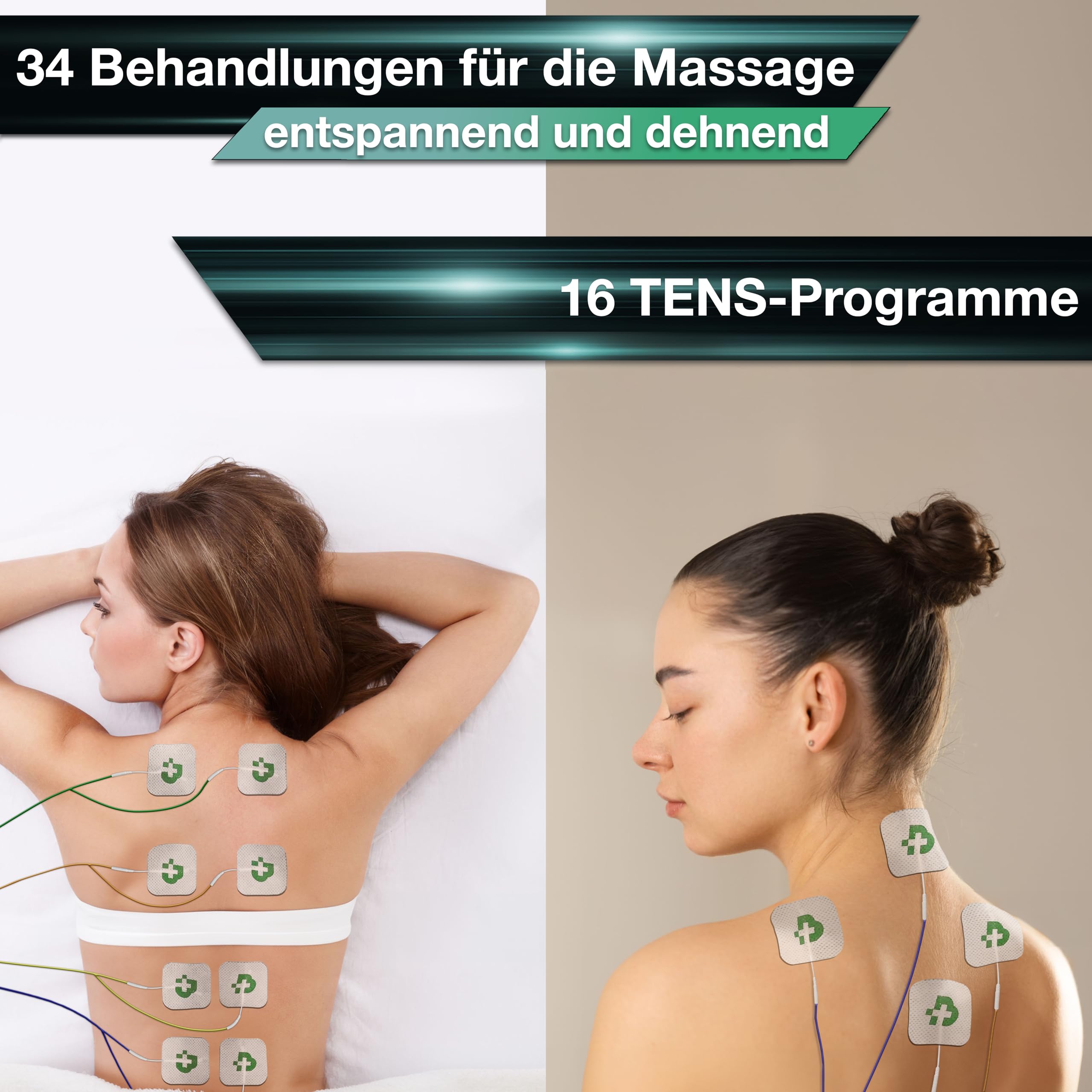 TESMED Max 830: Professionelles TENS/EMS/Massagegerät mit sequentieller Stimulation, 4 Kanäle, 115 Programme, Davon 20 Anpassbar, Wiederaufladbar, Inklusive 20 Elektroden