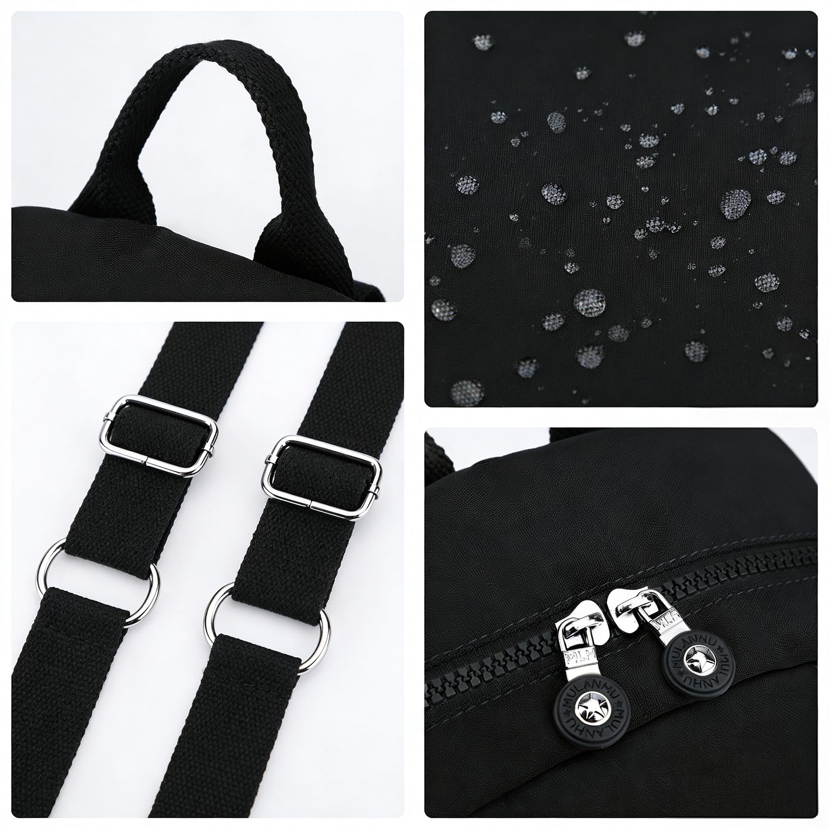 Mochila Pequeña Mujer Mini Mochila Mujer Casual Bolso Mochila Impermeable Nailon Mochila de Viaje Mochila de Escuela