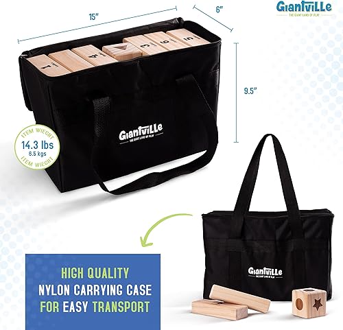 Miniatura 3 de Giantville Juguete gigante de madera de pino  Torre de bloques de madera de pino de tamaño real  Piso grandetablero juego de patio para interiores y