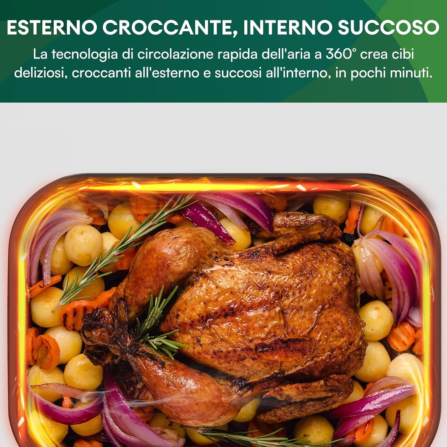 CHEFREE AFW01 Friggitrice ad Aria Compatta con Finestra ViewCook, 1500W, 5L, 6 Programmi, Friggitrice ad Aria Senza Olio, 90% meno olio e 80% Risparmio Energetico, Con Porta Tostapane Incluso CHEFREE AFW01 Friggitrice ad Aria Compatta con Finestra ViewCook, 1500W, 5L, 6 Programmi, Friggitrice ad Aria Senza Olio, 90% meno olio e 80% Risparmio Energetico, Con Porta Tostapane Incluso