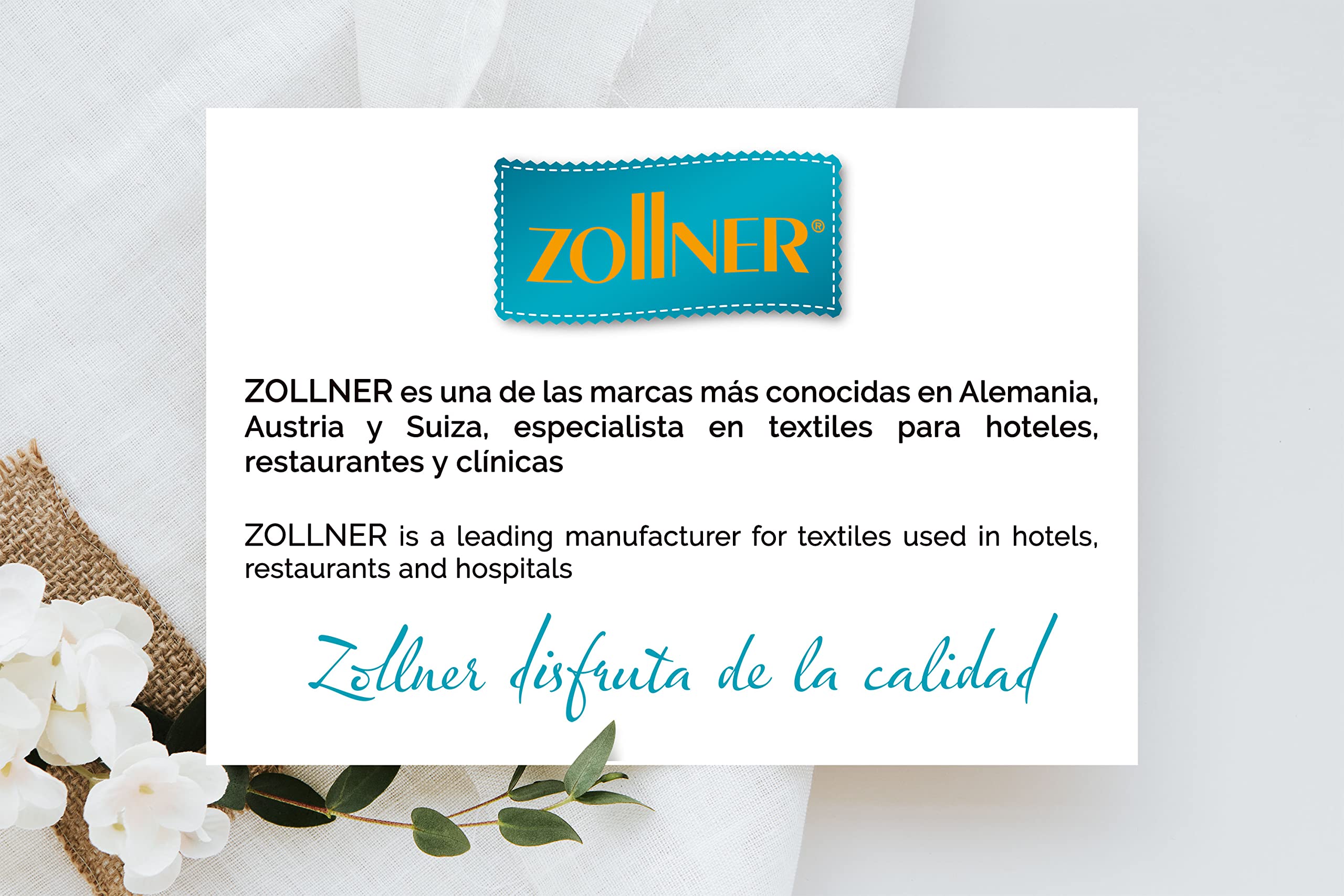 ZOLLNER Juego de edredón y Almohada, 100x135 y 40x60 cm, Blanco, Lavable