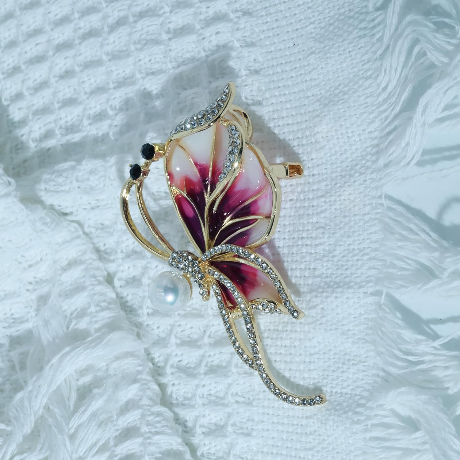 Vintage Austrian Crystal Rhinestone Brooch - Elegant Women's Lapel Pin, Men's Boutonniere, Women's Corsage | Suitable for Dresses, Scarves, Shawl Clips | Ideal for Weddings, Banquets - Image 2