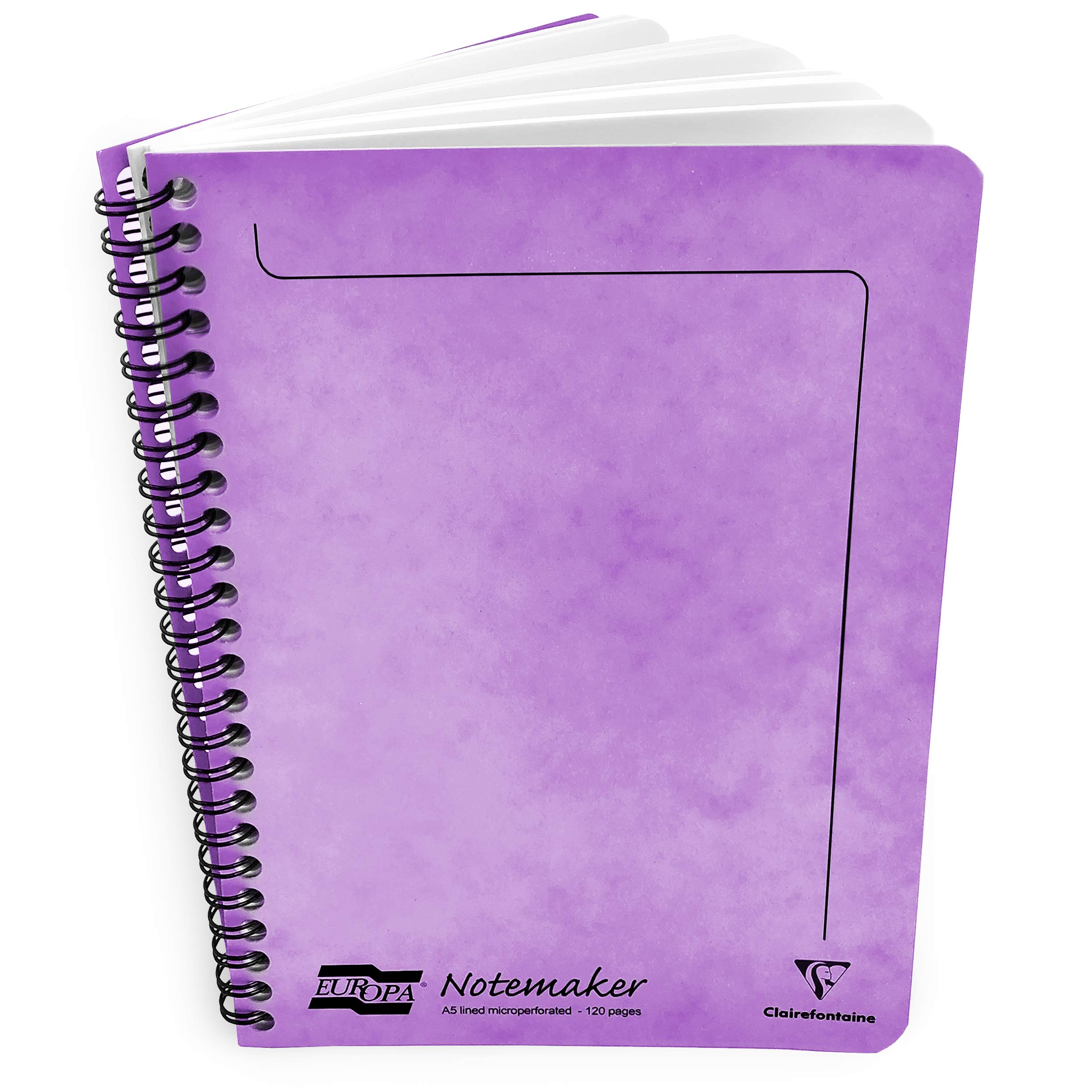 Clairefontaine Europa Notemaker Lot de 10 cahiers A5 90 g/m² 120 pages lignées Couleurs assorties