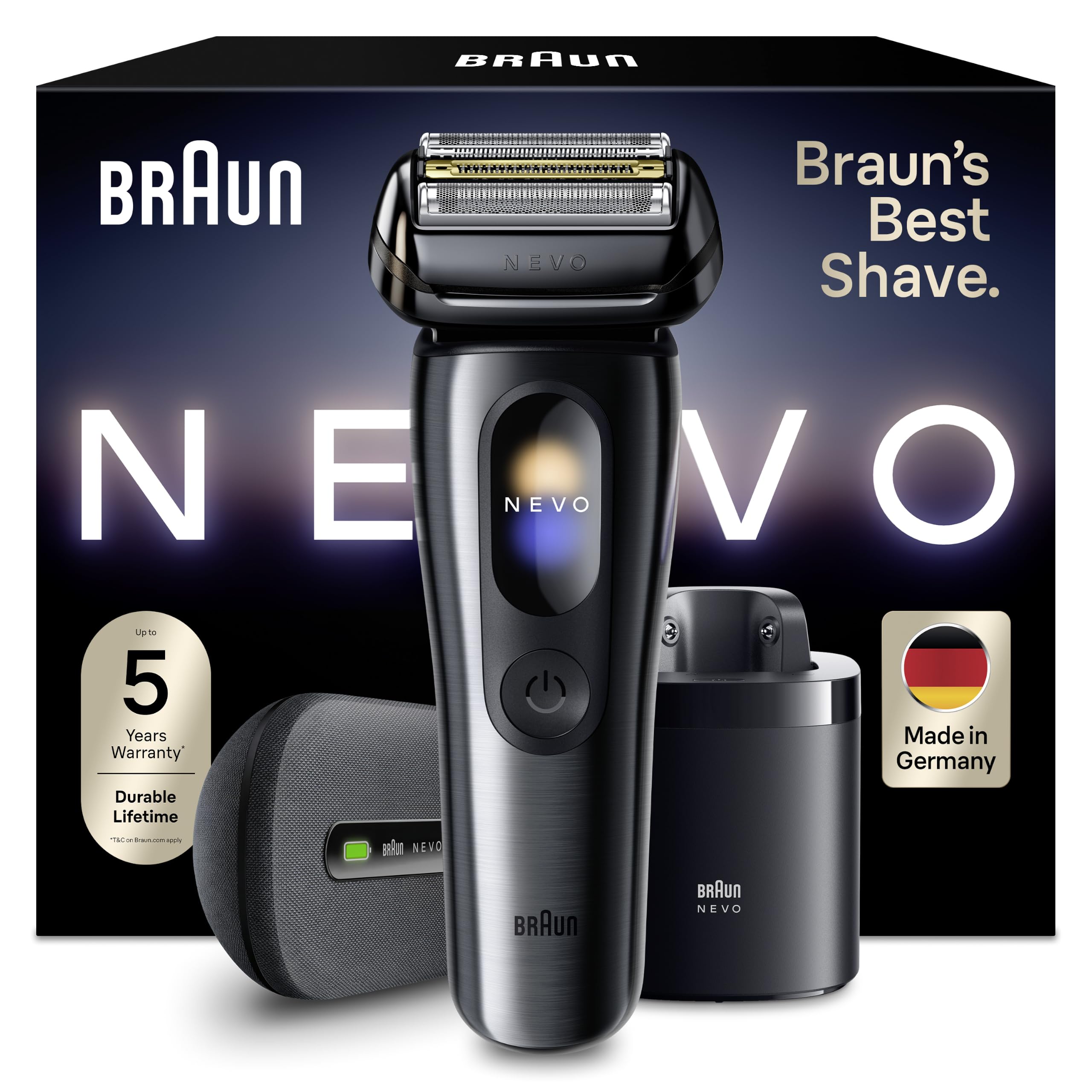 Braun NEVO Rasierer Herren Elektrisch, NEVO17015C, Graphit