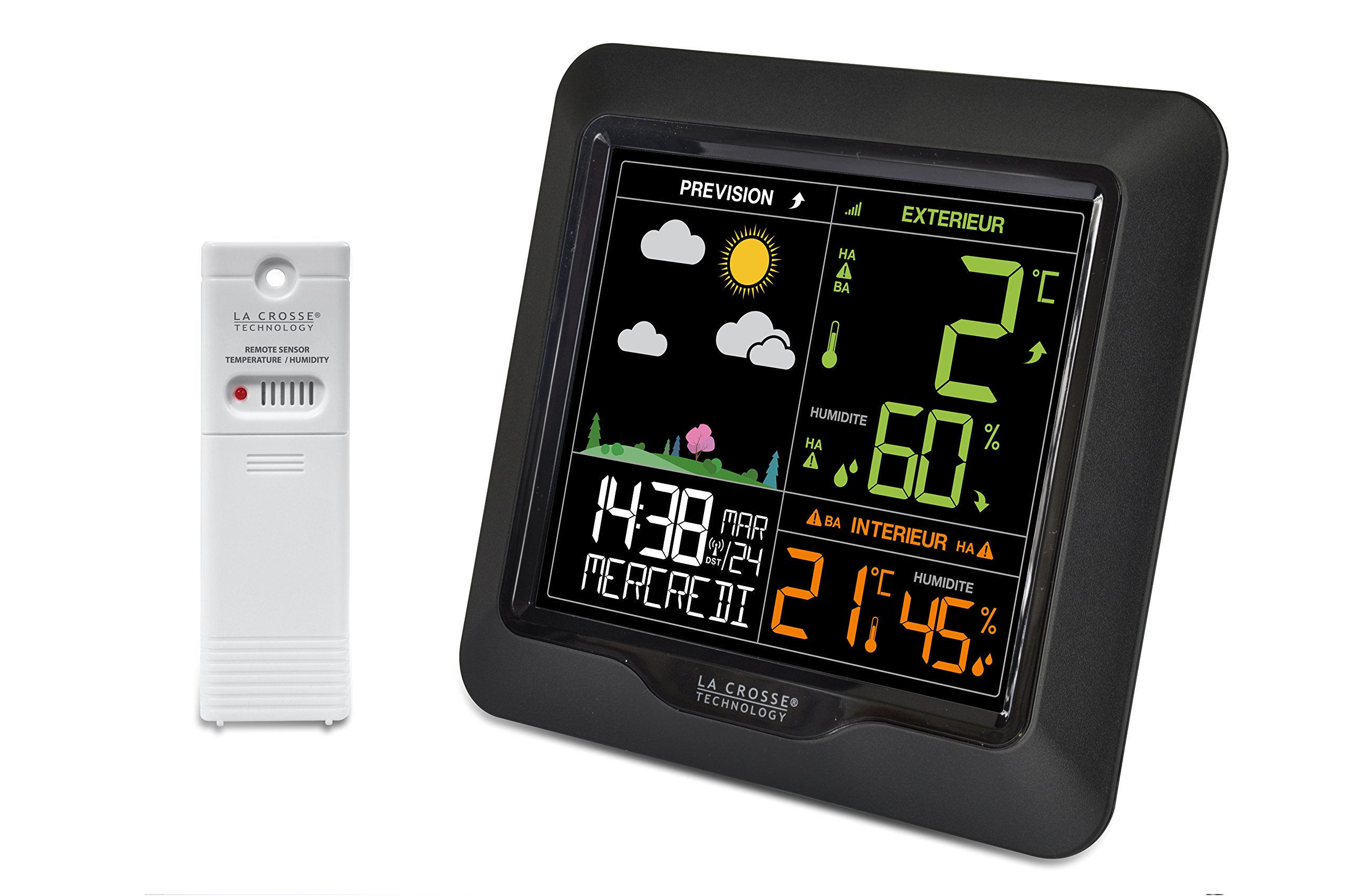 La Crosse Technology - WS6822 - Stacja pogodowa z kolorowym wyświetlaczem LCD