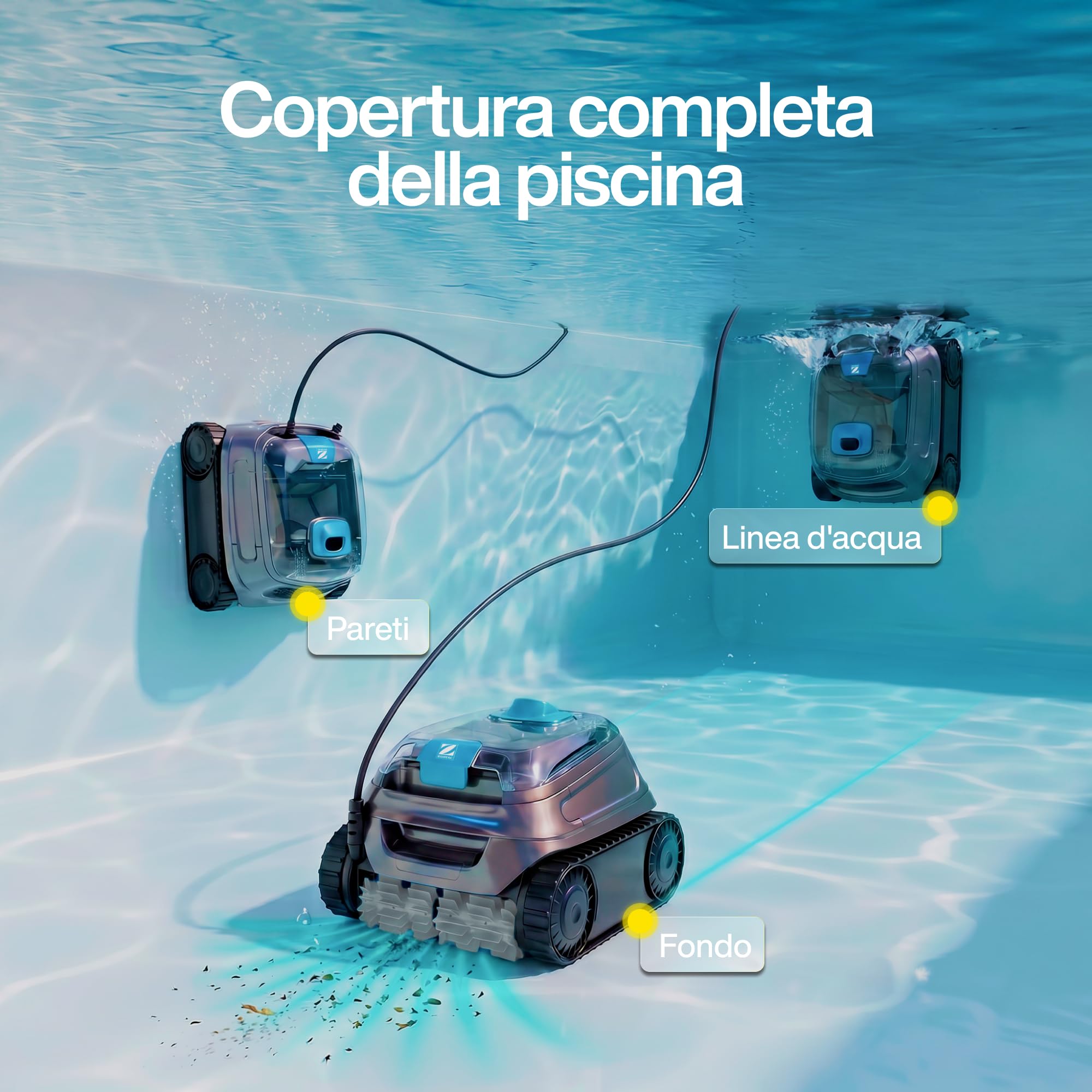 Zodiac CNX 40 iQ. Robot Pulitore di Fondo con Cavo. App. Piscine fino a 72 m²