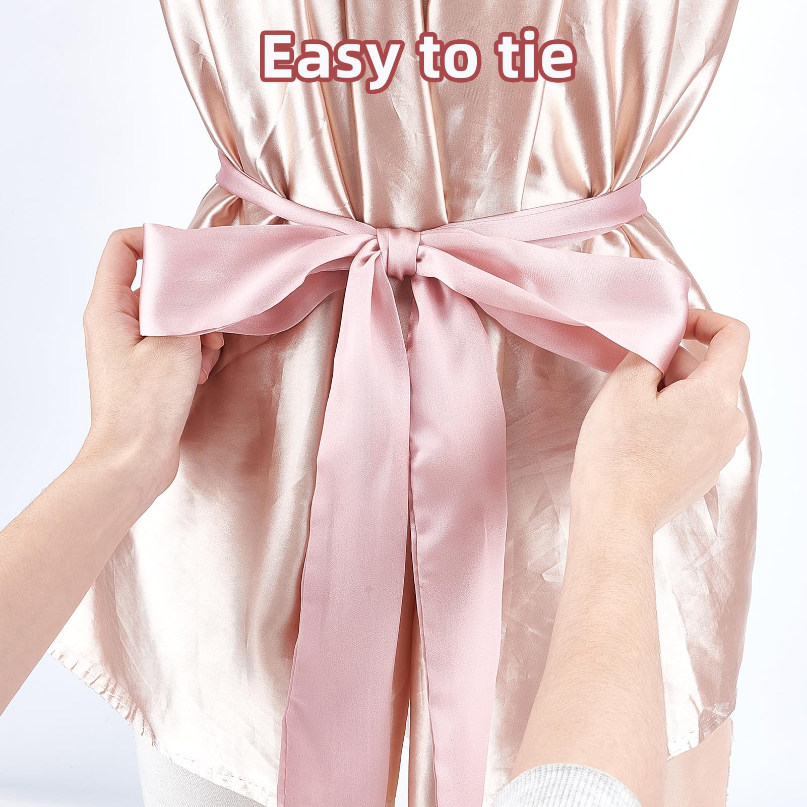 NICENEEDED 4 pz. Cintura di Ricambio per Accappatoio, Cintura Sottile per Accappatoio Cintura per Accappatoio, Fascia per Capelli in Poliestere con Sciarpa e Elastico per Capelli