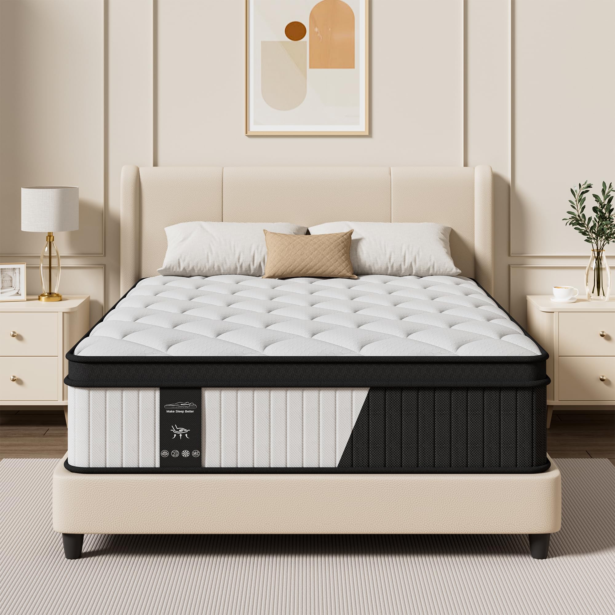 LoadEase 12 Inch Queen Hybrid Mattress