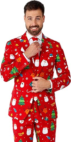 Miniatura 3 de Opposuits Men's Christmas Suit - Festive X-Mas Holiday Outfit - includes Blazer, Pants - Tie