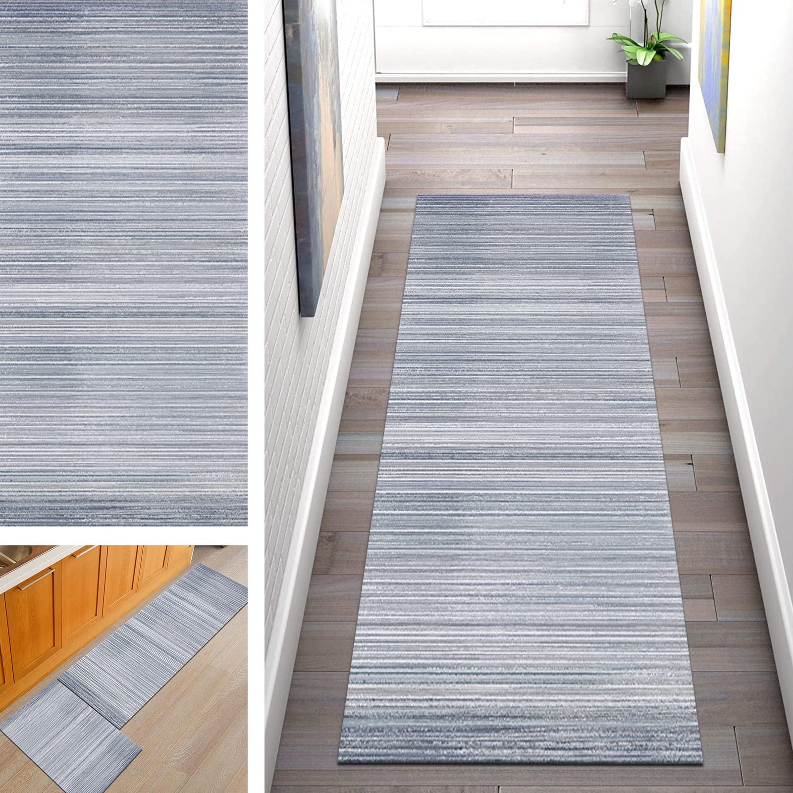 Sglgstore A Runner Rug For Hallway Kitchen Non Slip Bstract Corridor Rugs For Living Room, Washable Carpet Runners Bedroom Floor Mat Width 50/60/ 70/80/ 90/ 100Cm (Color : Size : 60X200cm)