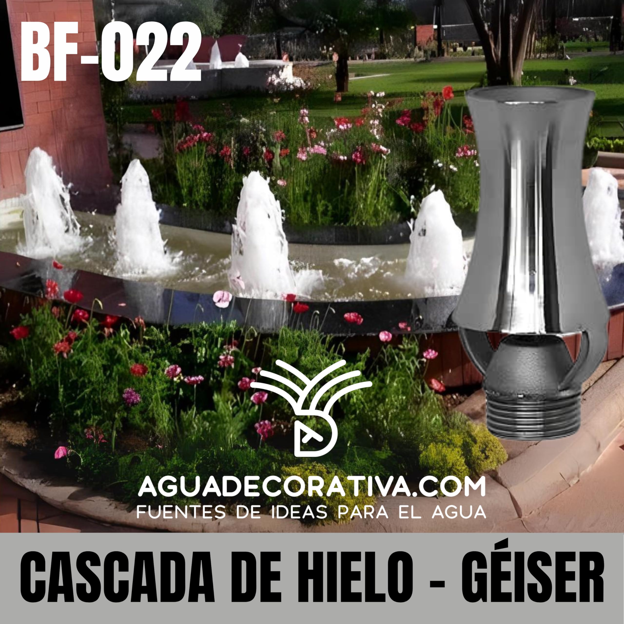 Ugelli per fontane da giardino sommerse - Cascata di ghiaccio 3/4" ACINOX - Ugelli, Beccucci e getti (BF-022)
