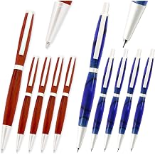 Legacy Woodturning, Slimline Pen and Pencil Kit Combo Set - Satin Silver, 10 Pack