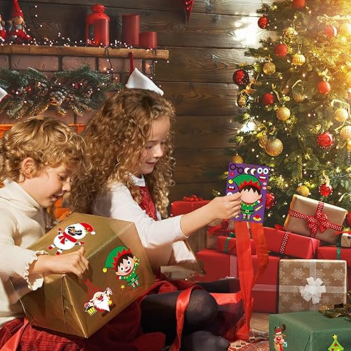 Miniatura 4 de Calcomanías de Navidad para manualidades de fiesta infantil 42 hojas de calcomanías de regalos de fiesta de Navidad, regalos de manualidades para