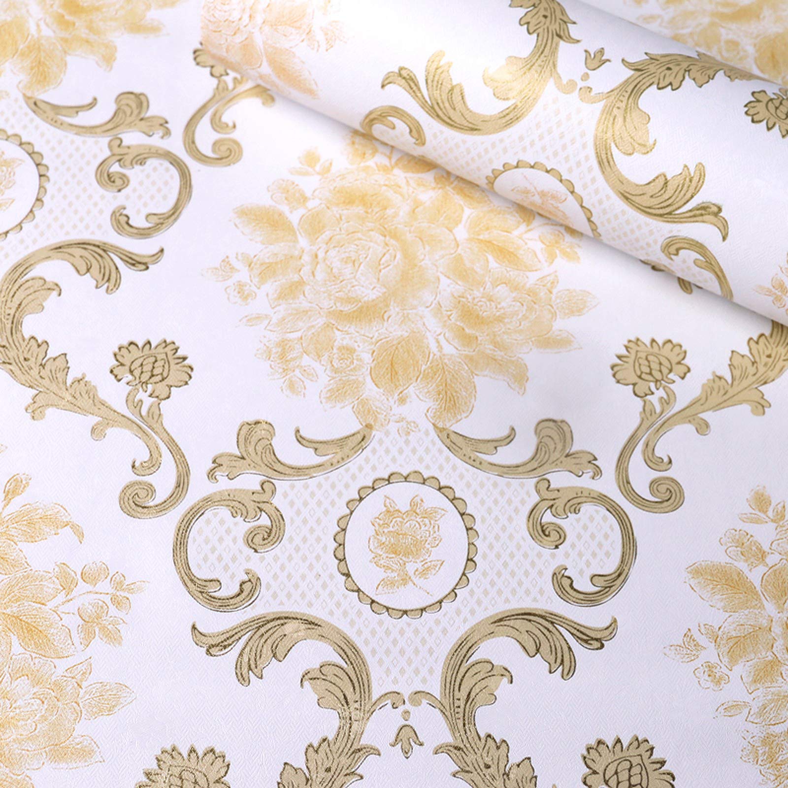 wolpin Wall Stickers Wallpaper Damask Bedroom (45 x 500 cm) Artistic Motifs Home Self Adhesive, Living Room Hall, Sofa Background DIY, Beige (B08Z3P3ZFX) Amazon Price History, Amazon Price Tracker