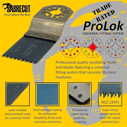 Miniatura 9 de BB_PRK14 Premium OMT Mix Blades Funda compatible con Bosch Fein (no StarLock) MultiMaster Makita Milwaukee Genesis Chicago Craftsmen Nextec Rockwell