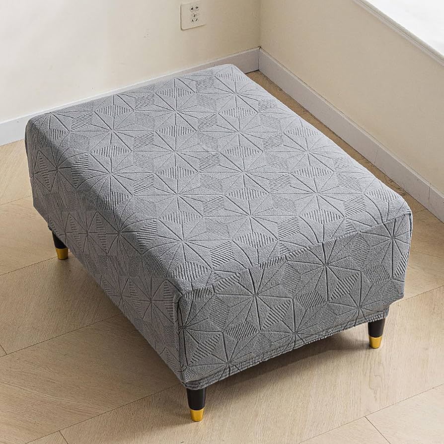 Amazon｜ZRCYXDW オットマンカバー ストレッチ, 長方形 足置き台