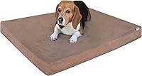 Vista 8 de dogbed4less Cama ortopédica de espuma viscoelástica para perros con cubierta de gamuza caqui, forro impermeable y funda de cama extra para mascotas