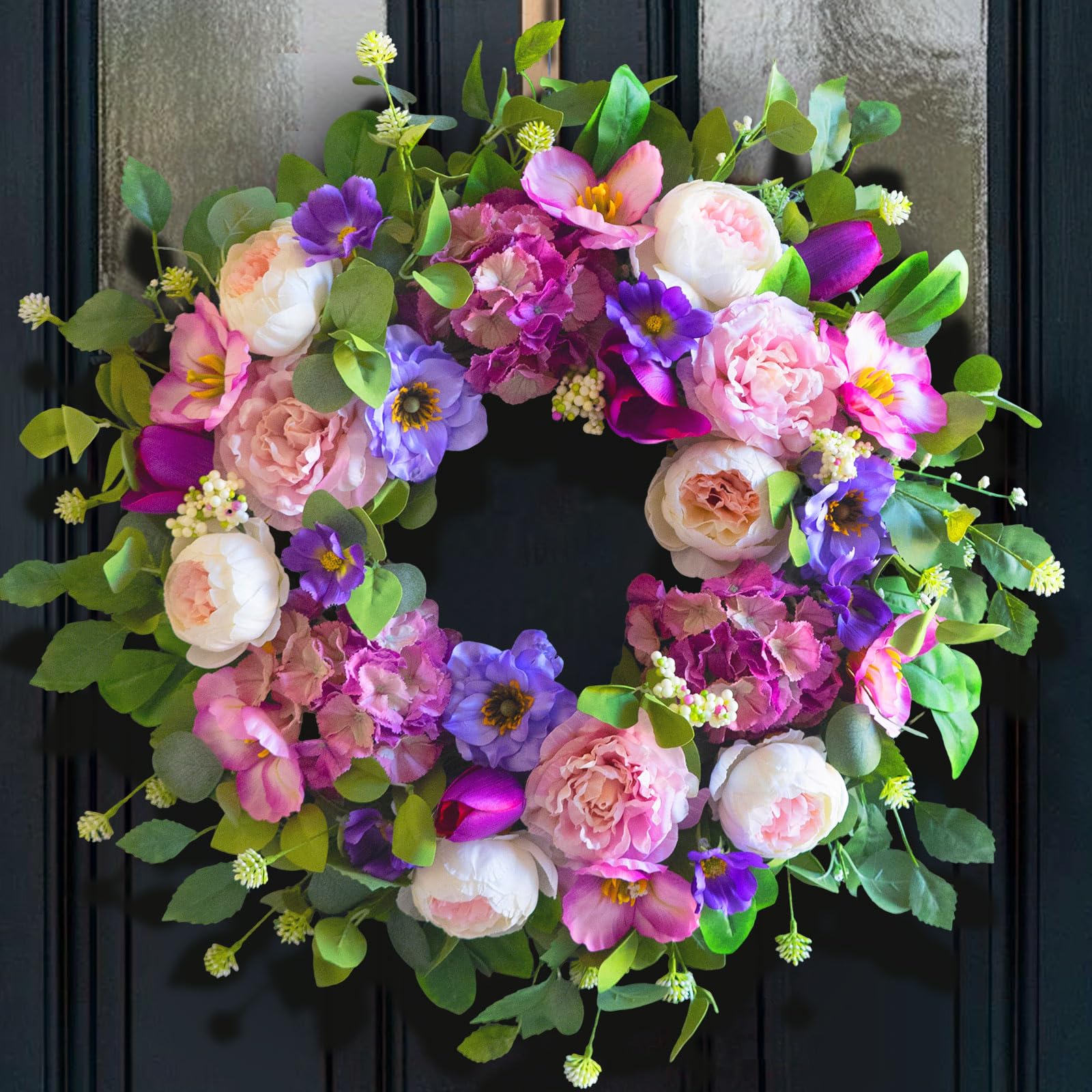 CHvista pink rose wreath