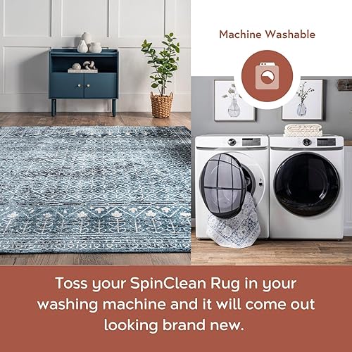 Miniatura 8 de nuLOOM Serena - Alfombra tradicional envejecida lavable a máquina 3 pies 3 pulgadas x 5 pies color gris