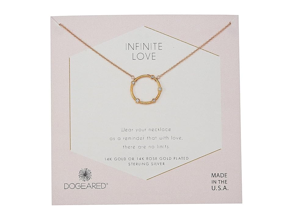 

Dogeared Infinite Love, Small Crystal Halo Necklace (Gold Dipped) Necklace