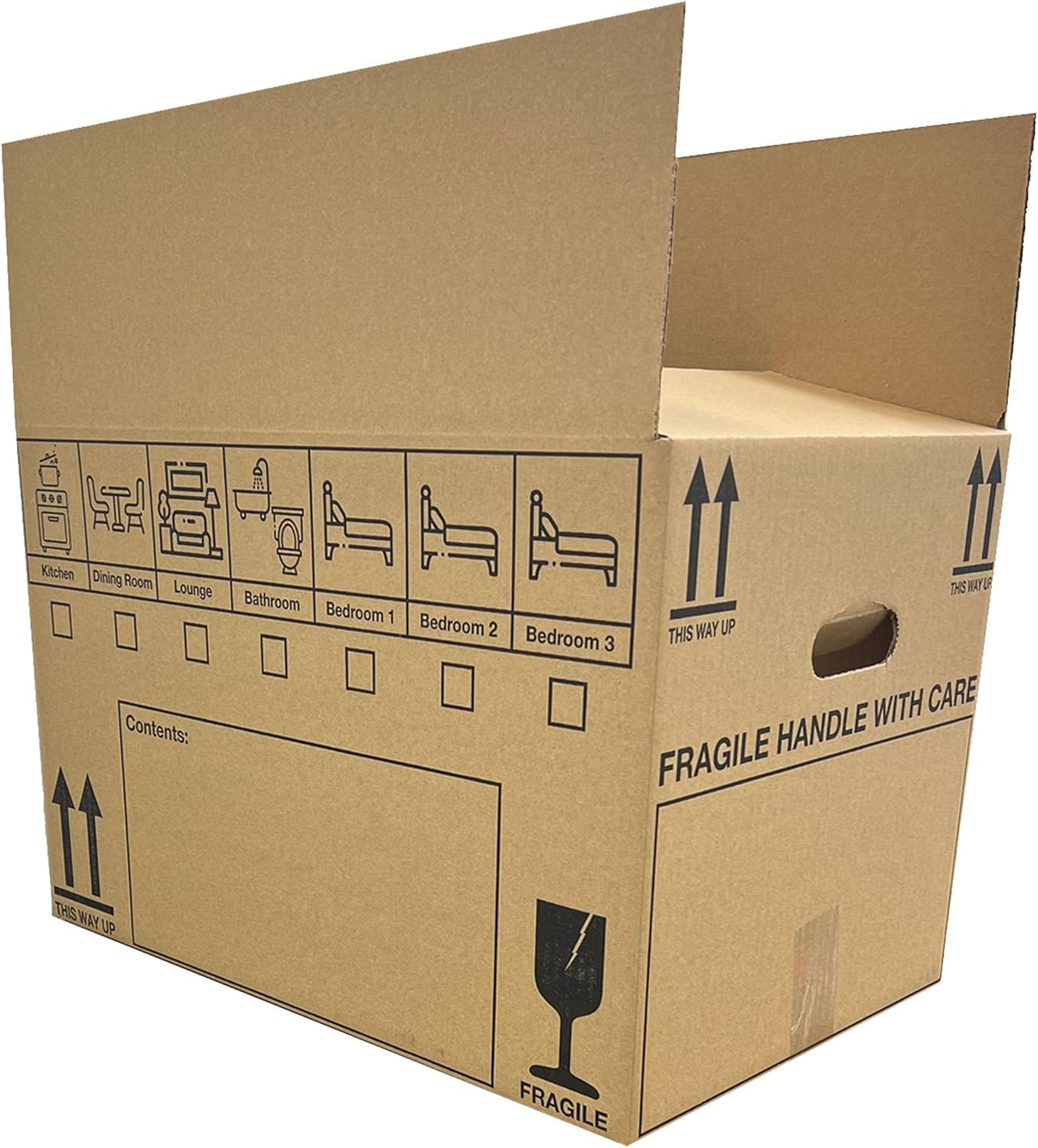 Large Strong Cardboard Packing Moving House Boxes 51cm x 33cm x 33cm