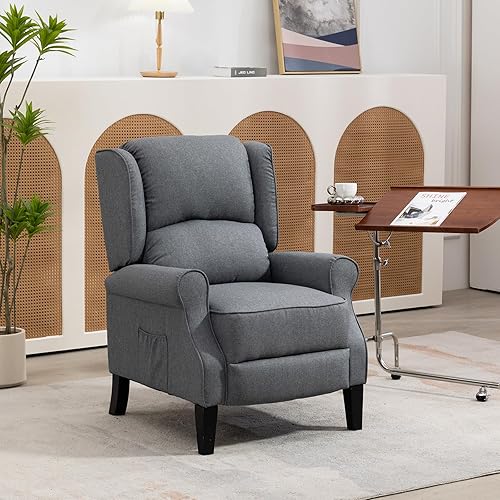 Sofá vintage con sillón, cómoda silla tapizada de ocio, silla reclinable para sala de estar, hogar, sala de estar, oficina, dormitorio, hogar, sala