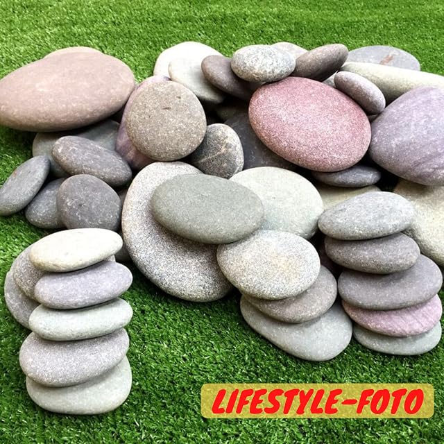 Foto 6 de 7 de VELLES Grandes piedras para pintar, planas, piedras de mandala, piedras decorativas grandes