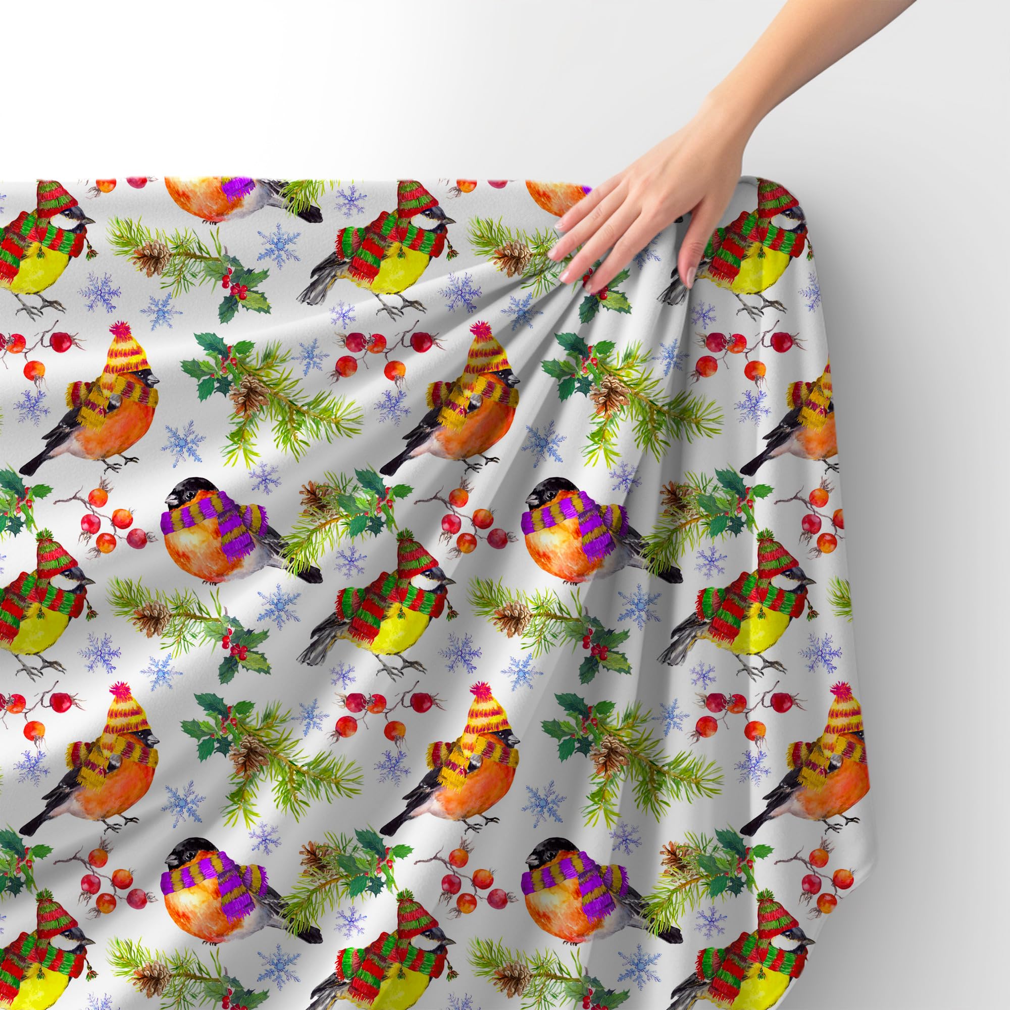 HEKO PANELS Tkanina velvet obiciowa drukowana, Ptaki, 3 metry 140 x 300 cm