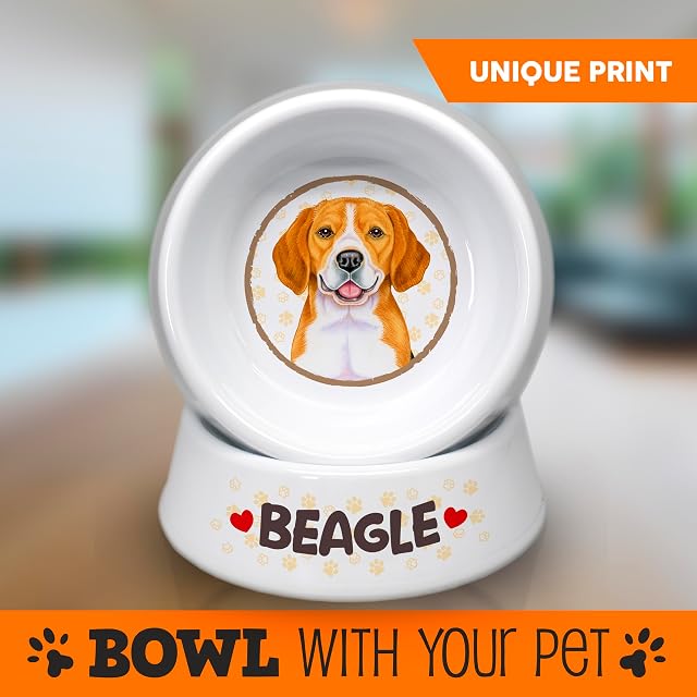 Foto 5 de 6 de Beagle - Cuenco para perros de 21 cm de diámetro, antideslizante, cuenco, bebedero, cuenco de agua, cuenco…