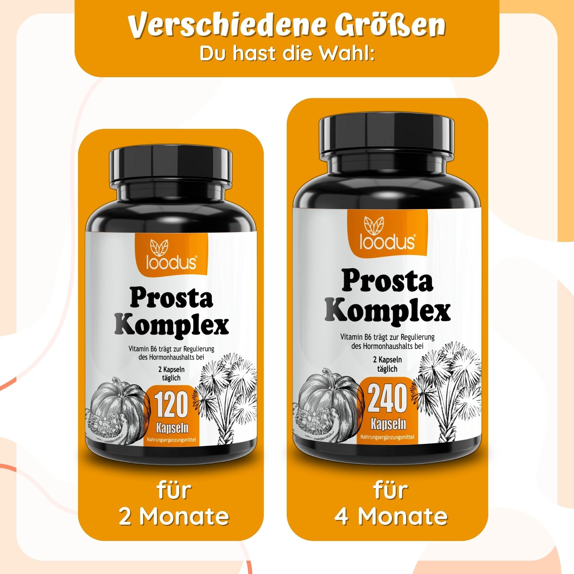 240 Prosta Komplex Kapseln mit Kürbiskern-Extrakt & Sägepalmen-Extrakt