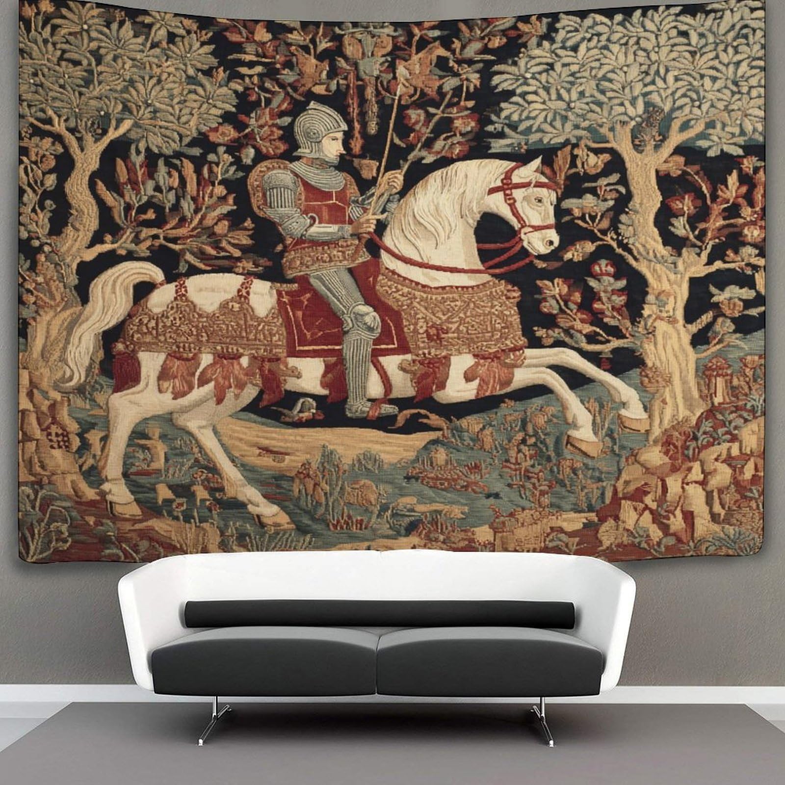 Kaiyun Style-4 Medieval Knights Tapestry, Art Wall Hanging Decoration For Living Room Bedroom & Dorm 180Cmx230cm