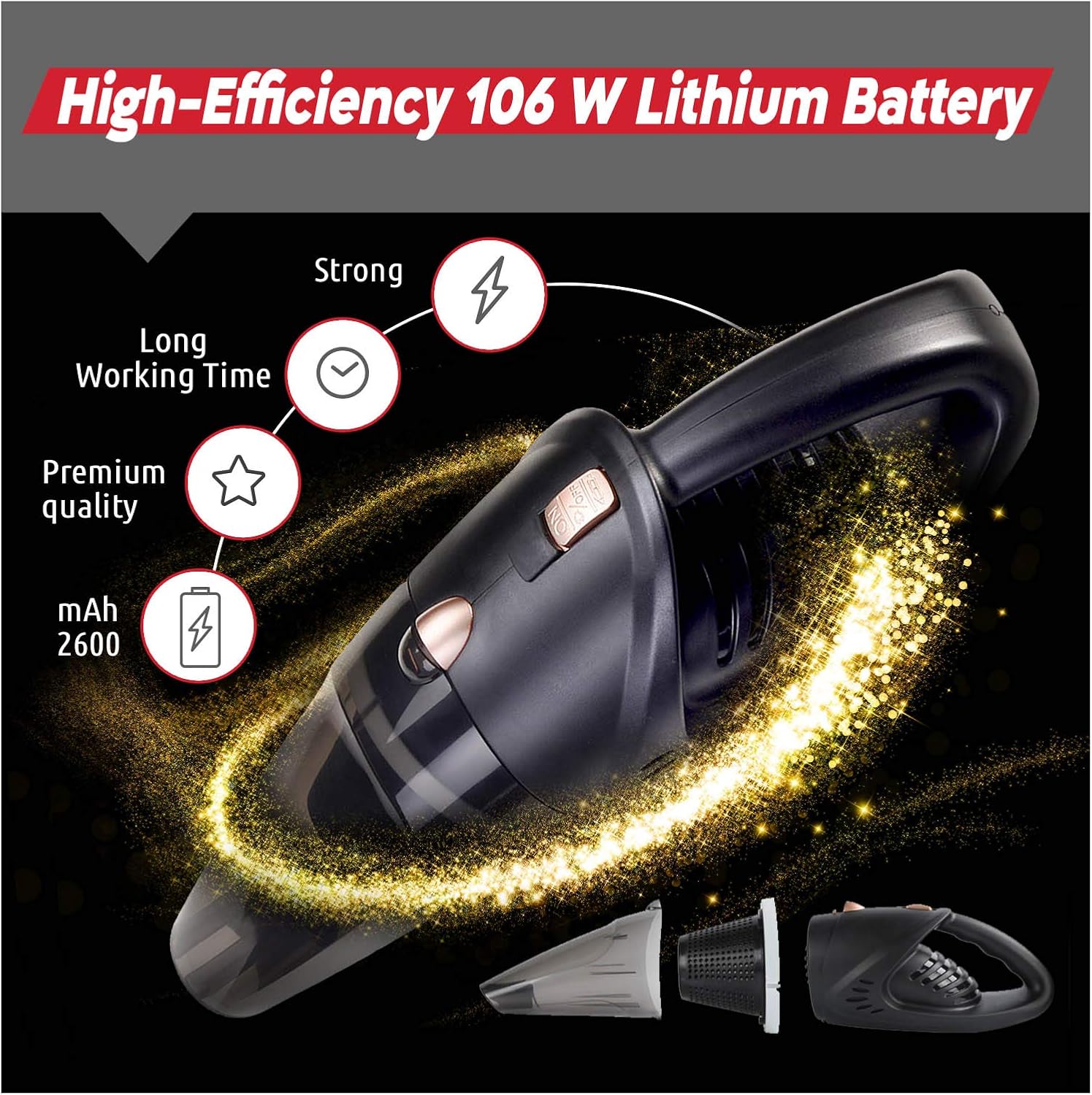 Buy GNG Handheld Car Vacuum Cleaner 12v Portable Cordless Vacuum with