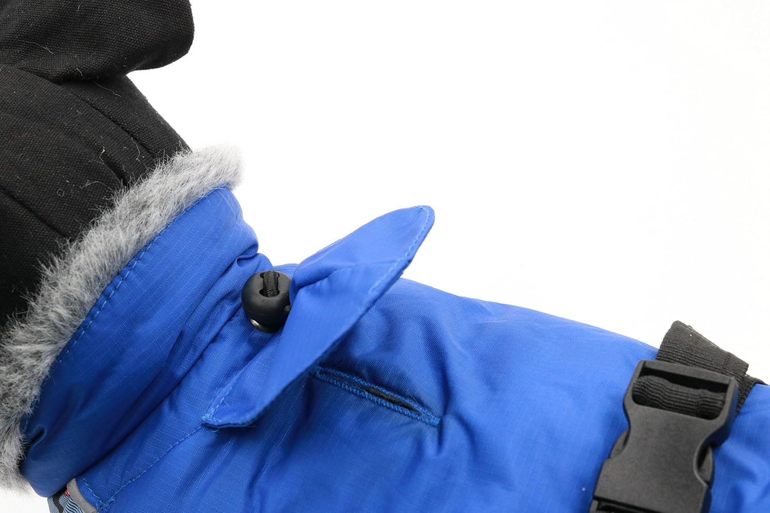 DroolingDog 100% Waterproof Dog Coats Heavy-Duty Dogs Jackets with Warm Fleece Lining for Medium Large Golden Retriever Winter Dogs Clothes with Adjustable Buckle & Reflective Strap, Blue - Image 3