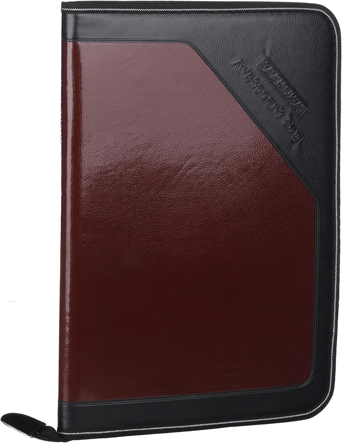 PU Leather Executive Portfolio File Folder – Legal Size Document Holder with 24 Leafs/Pockets, Certificate Organizer, Professional Zip File for Office, School & Business Use