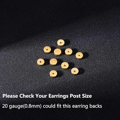 Miniatura 4 de AoedeJ Espalda de acero inoxidable para pendientes de oro para pendientes de rosca en la parte trasera de los pendientes Reemplazos de pendientes