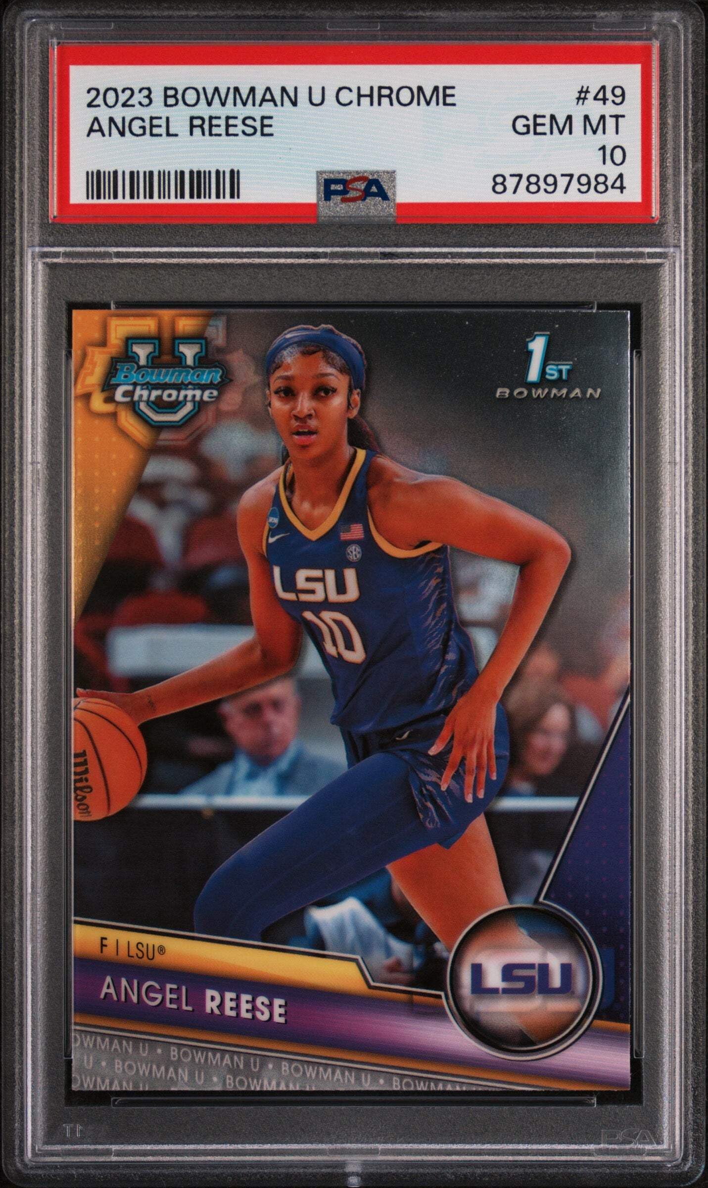 Graded 2023 Topps Bowman U Chrome Angel Reese #49 Rookie RC Basketball Card PSA 10 Gem Mint