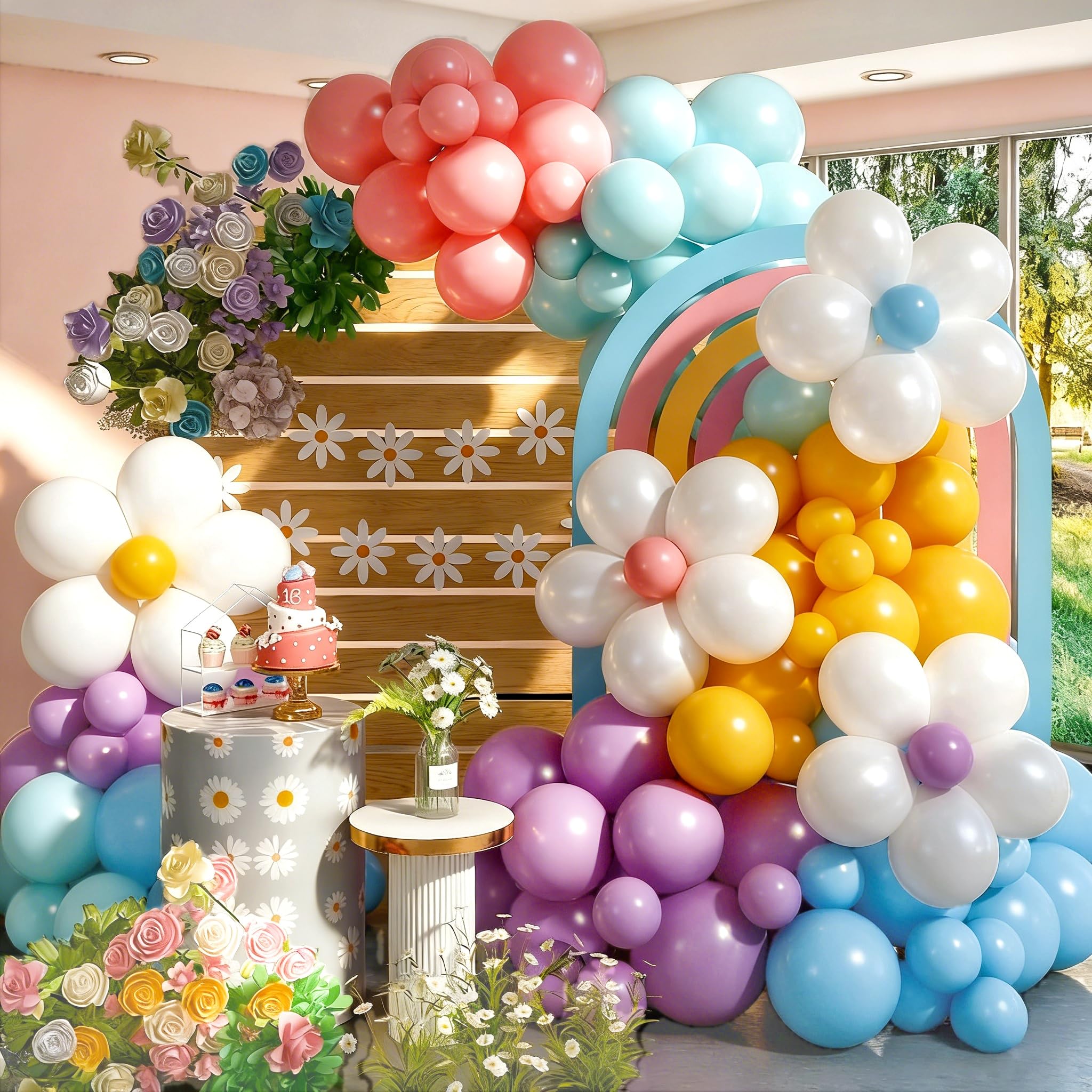 Amazon.com: Balloon Garland Kit Blue Teal Dusty Pink, 119 PCS Baby