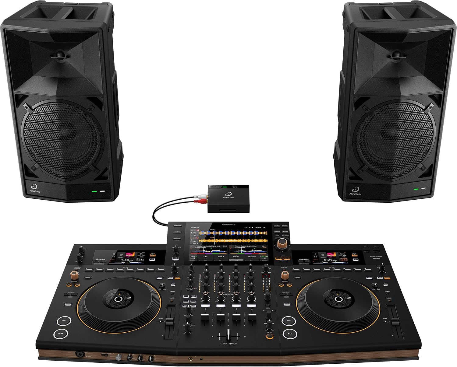Wave-Eight 110-Watt 8-Inch Portable DJ Speaker (Pair) with On-Stage SSP7900 All-Aluminum Speaker Stand Pack