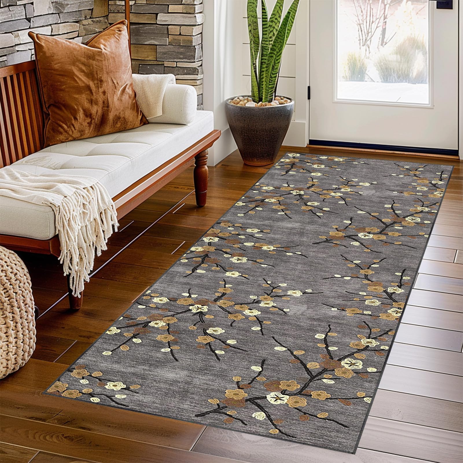 Tappeto Passatoia per Ingresso 100 x 100 cm, Tappeto Passatoia per Corridoio Moderno Tappeto Runner Cucina Lavabile Tappeto per Cucina, Soggiorno, Camera da Letto, Ingresso, Lavanderia