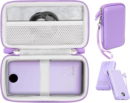 CaseSack Funda para cargador portátil VRURC de 20000 mAh, banco de energía de carga rápida USB C, banco de energía USB C 10000mAh (morado)