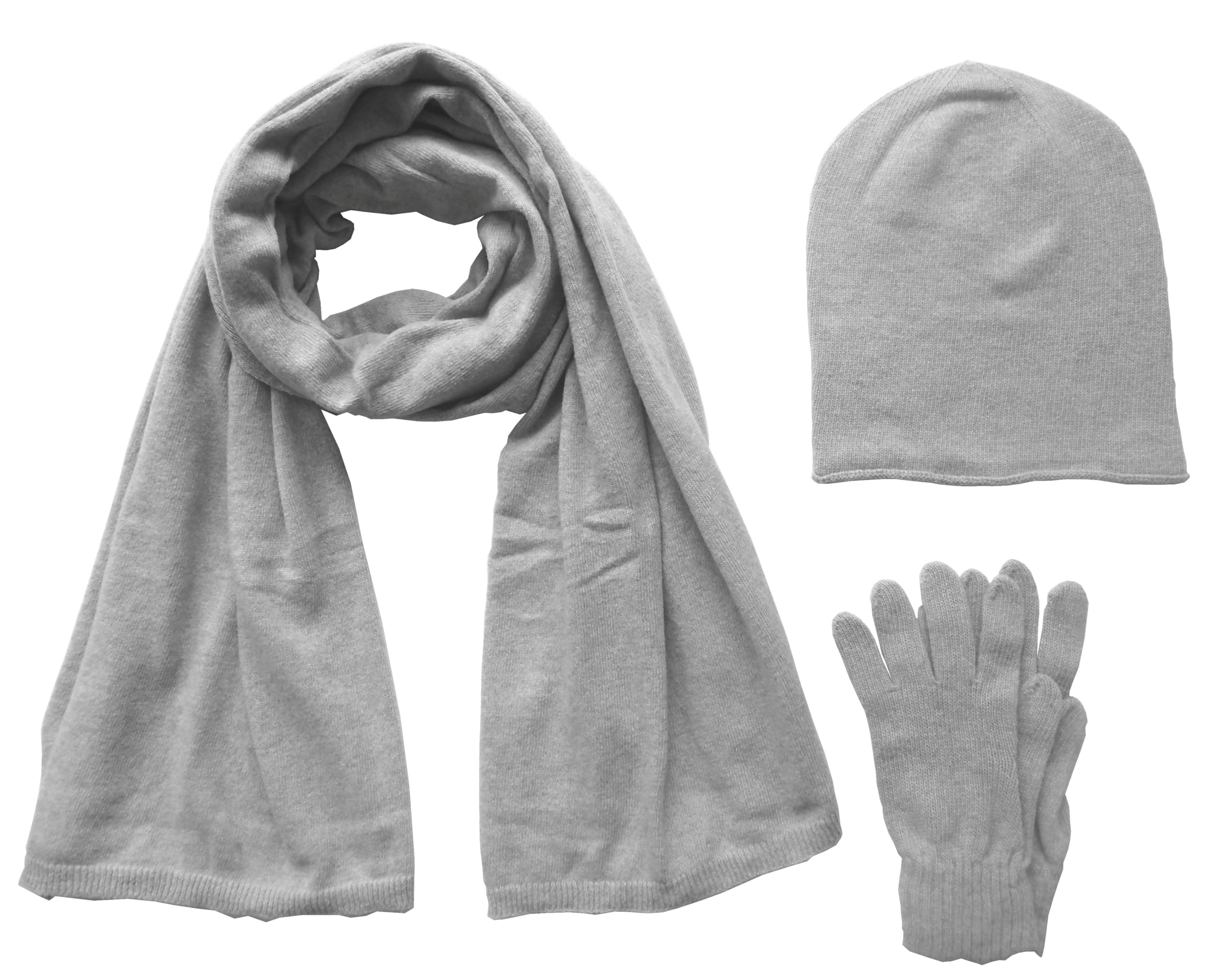 Mississhop Czapka z dzianiny kaszmir beanie czapka Slouch/XXL szal/rękawiczki wełna kaszmir