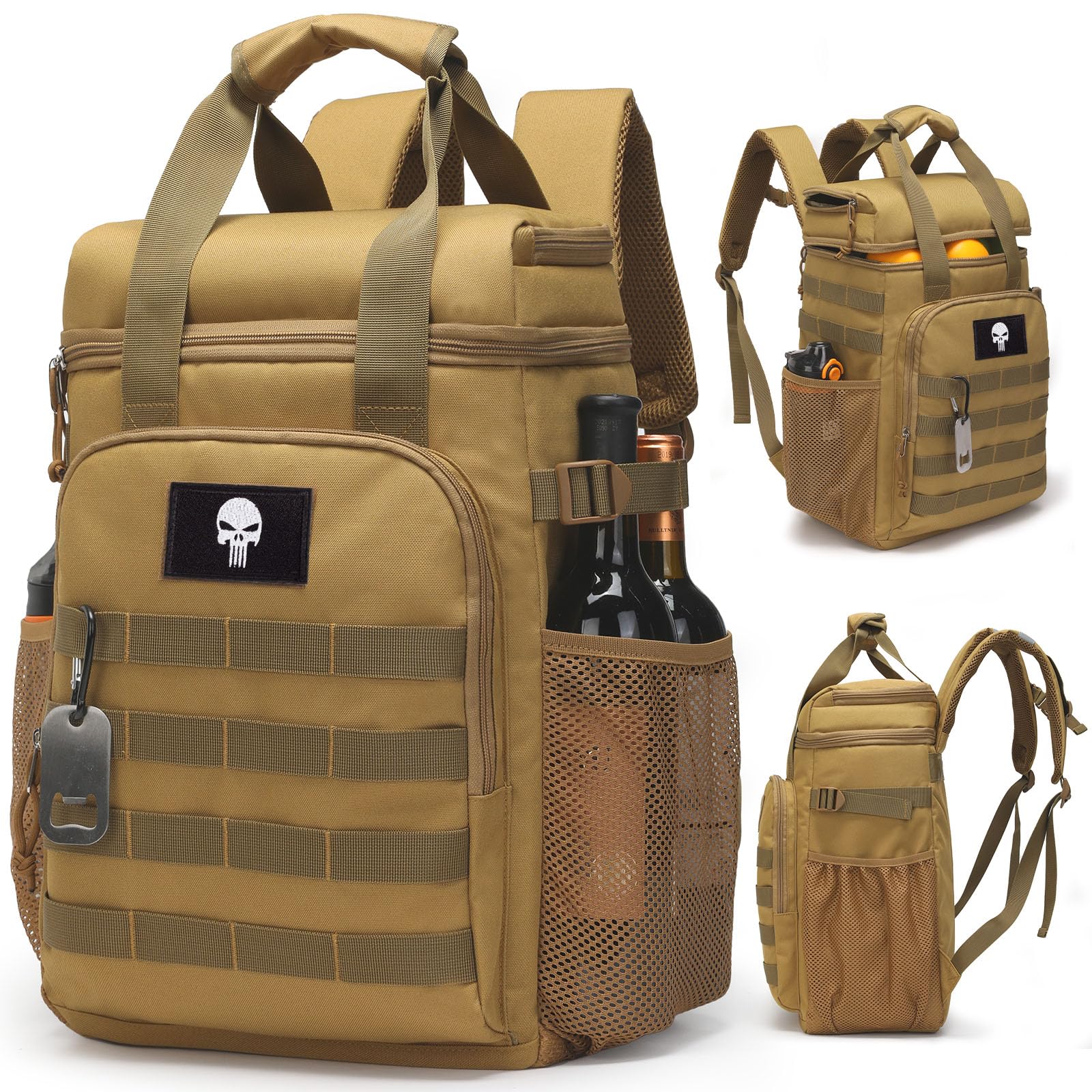 Sac à Dos glacière Tactique, Sac Repas Isotherme pour Homme Adulte avec poignée – Sac à Dos Souple, imperméable et étanche.