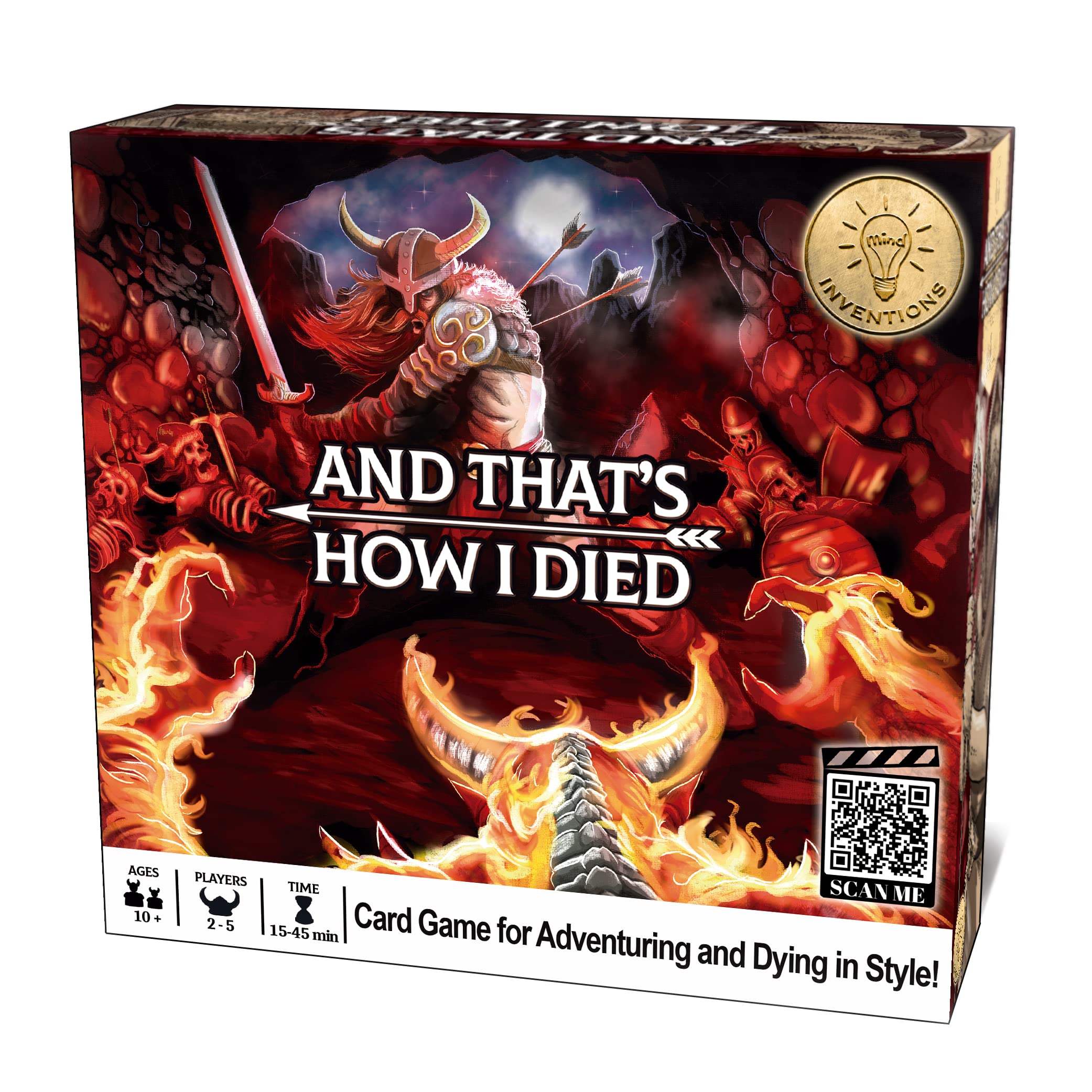 Mind Inventions And That's How I Died - Card Game for Adventuring, Boasting and Dying in Style, Ages 10+