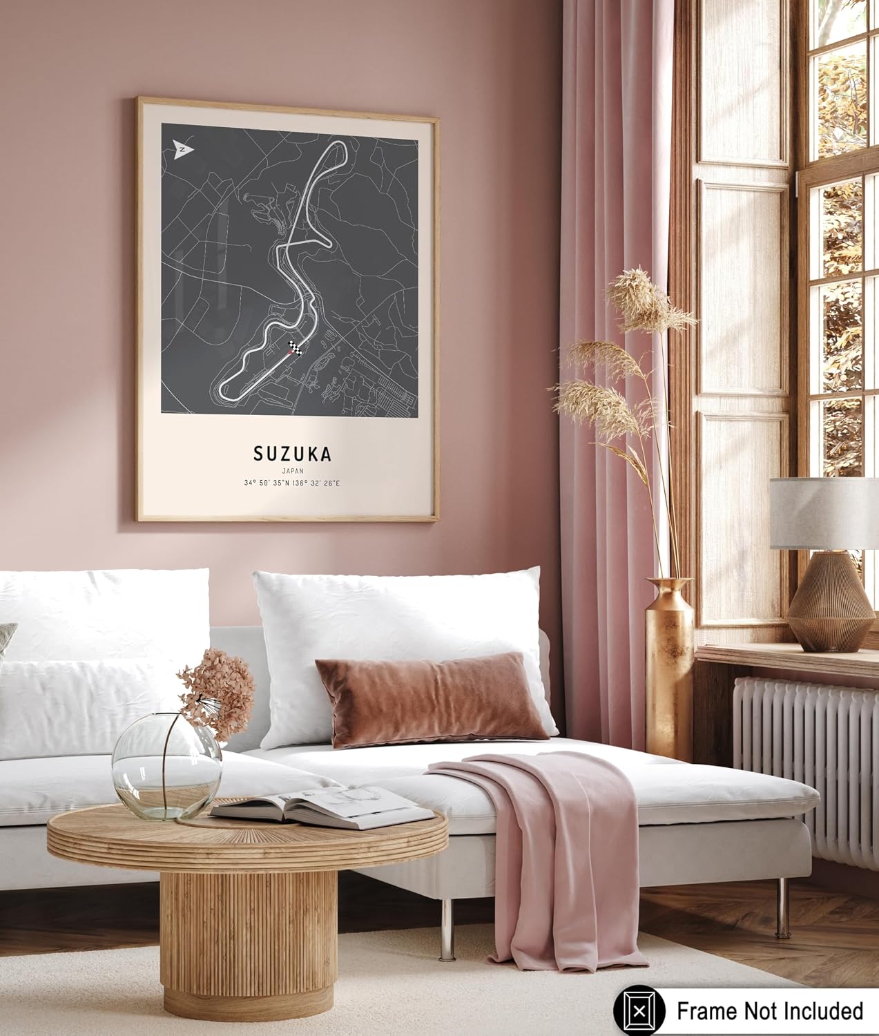 Poster Master Suzuka Poster - Race Track Print - Japan Art - Suzuka Race Track Art - Japanese Illustration - Car Racing Design - Sports Picture - Race Circuit Wall Decor - Office or Garage Decor - 8x10 UNFRAMED Wall Decor
