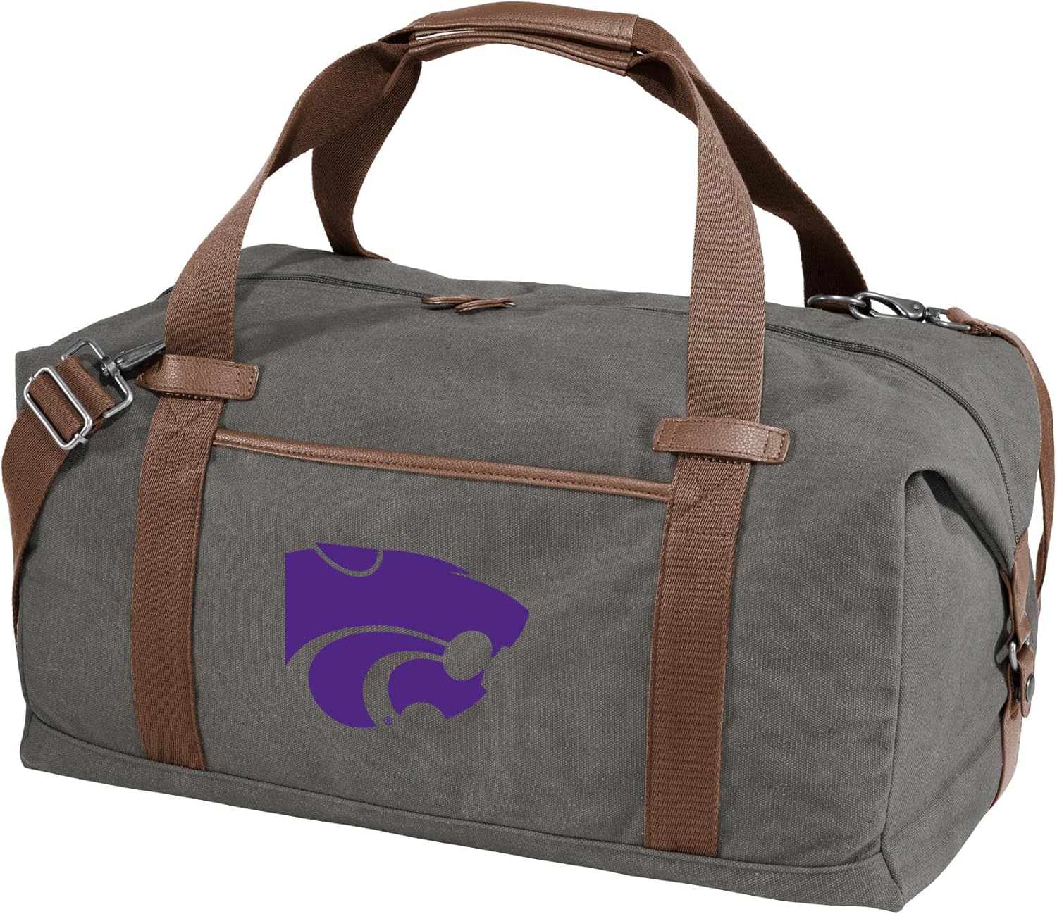 Kansas State Duffel Bag - Carryon, Overnight Travel Bag, Rich Canvas Fabric For K-State Fans and Alumni