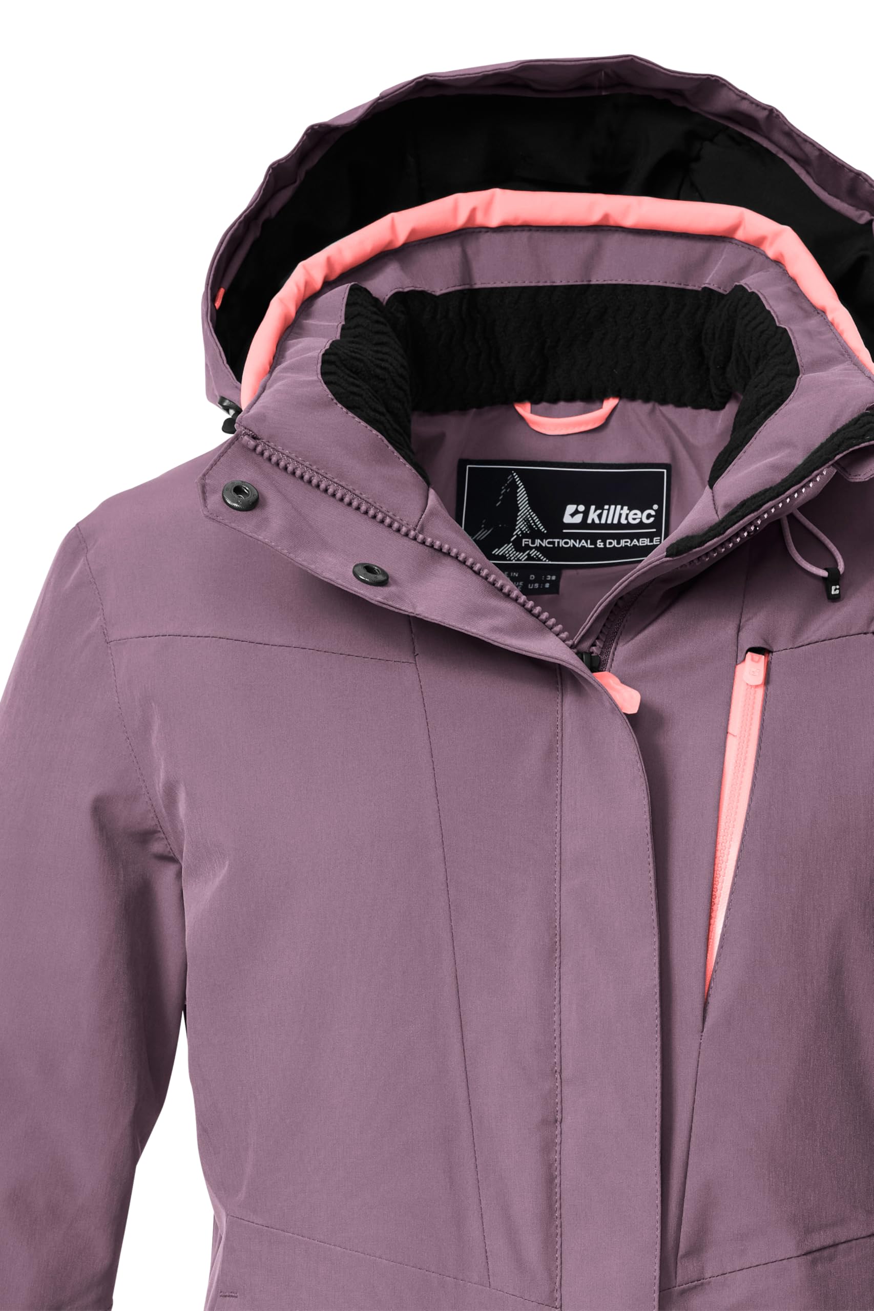 Killtec Damen Ksw 25 Wmn Ski Jckt Skijacke/Funktionsjacke mit abzippbarer Kapuze und Schneefang