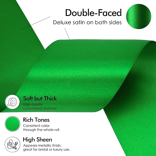 Vista 456 de MEEDEE Orange Satin Ribbon - 1.5 inch Double Faced Satin Ribbon, 50 Yards - Neon Tangerine - For Christmas, Thanksgiving, Halloween, Weddings