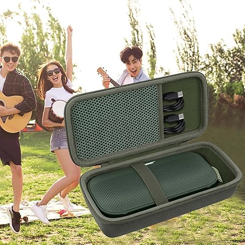 Miniatura 9 de co2CREA Estuche de viaje rígido de repuesto para altavoz portátil Bose SoundLink Flex Bluetooth (funda verde ciprés)